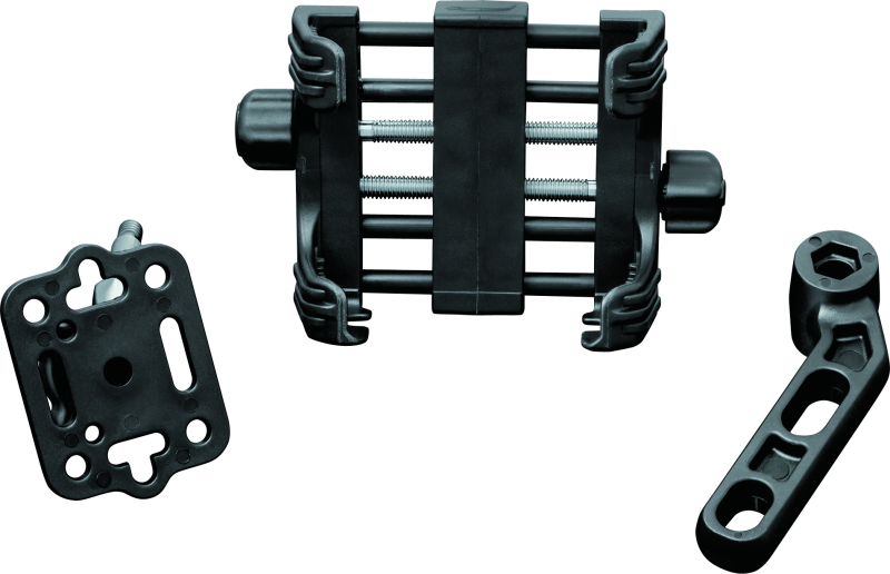 Kuryakyn Tech Connect device holder perch mount with large cradle in black for motorcycles or scooters.