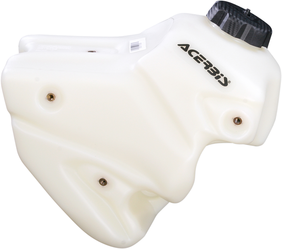 A natural-colored ACERBIS gas tank for Honda motorcycles, 1.7-gallon capacity, shown with mounting details and brand label.