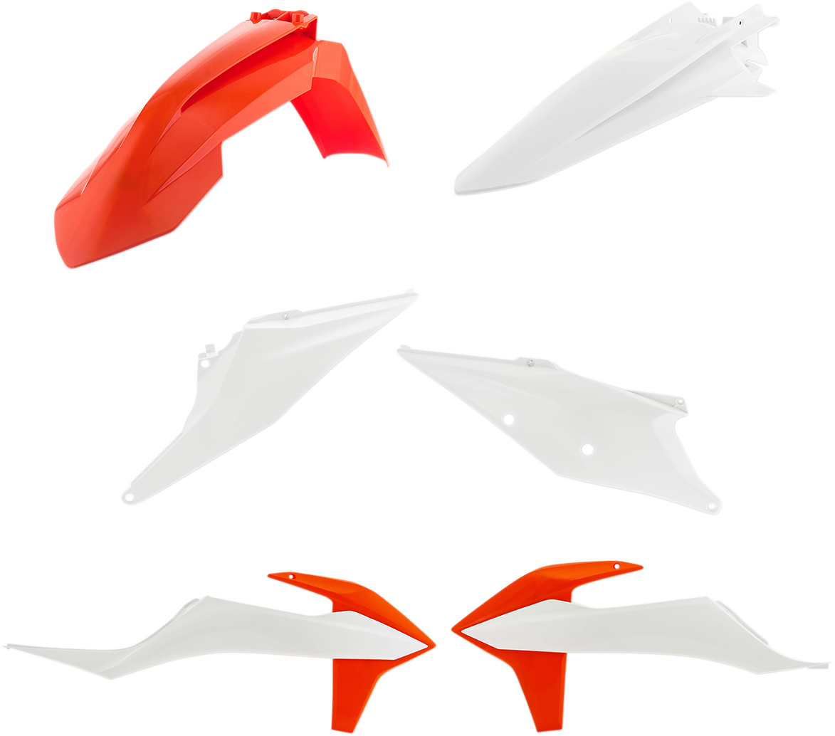 ACERBIS standard replacement body kit for OEM '19 motorcycle, showing new body panels and parts in natural lighting