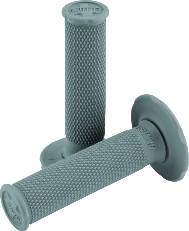 Light gray ProTaper Full Diamond Soft Grips for motorcycle handlebars, featuring textured diamond pattern by Bill's Exhausts.