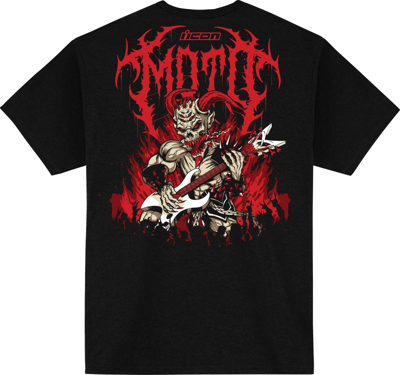 Black ICON Blegh T-Shirt by Bill's Exhausts, large size, featuring a graphic design on the front, casual and comfortable fit.