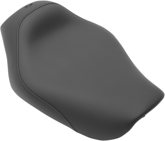 Bill's Exhausts SADDLEMEN S3 Super Slammed solo seat in black for '04-'05 FXD motorcycle, featuring contoured design and durable material.