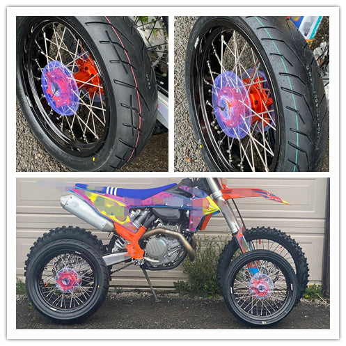 KKE 3.5/4.25*17Inch Supermoto Tires Wheels Fit KTM SX SX-F XC XC-F EXC EXC-W EXC-F 125-530CC 2003-2025