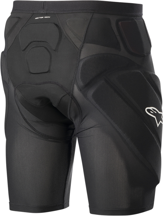 Black Alpinestars Vector Tech shorts in medium size, featuring durable fabric and sporty design.