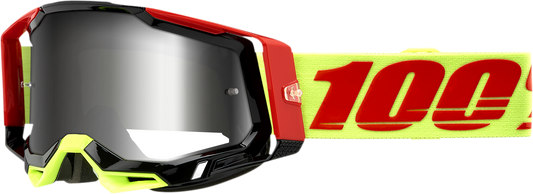 Bill's Exhausts Racecraft 2 Wiz Flash Silver goggles with tinted lenses and adjustable strap for motocross or racing use.