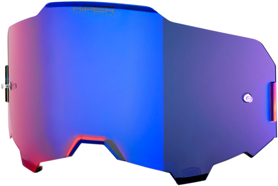 100% Armega Lens - HiPER Blue Mirror 51041-032-02 - Howling Moto