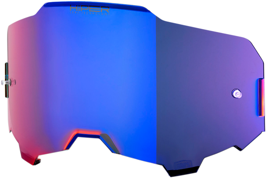 100% Armega Lens - HiPER Blue Mirror 51041-032-02 - Howling Moto