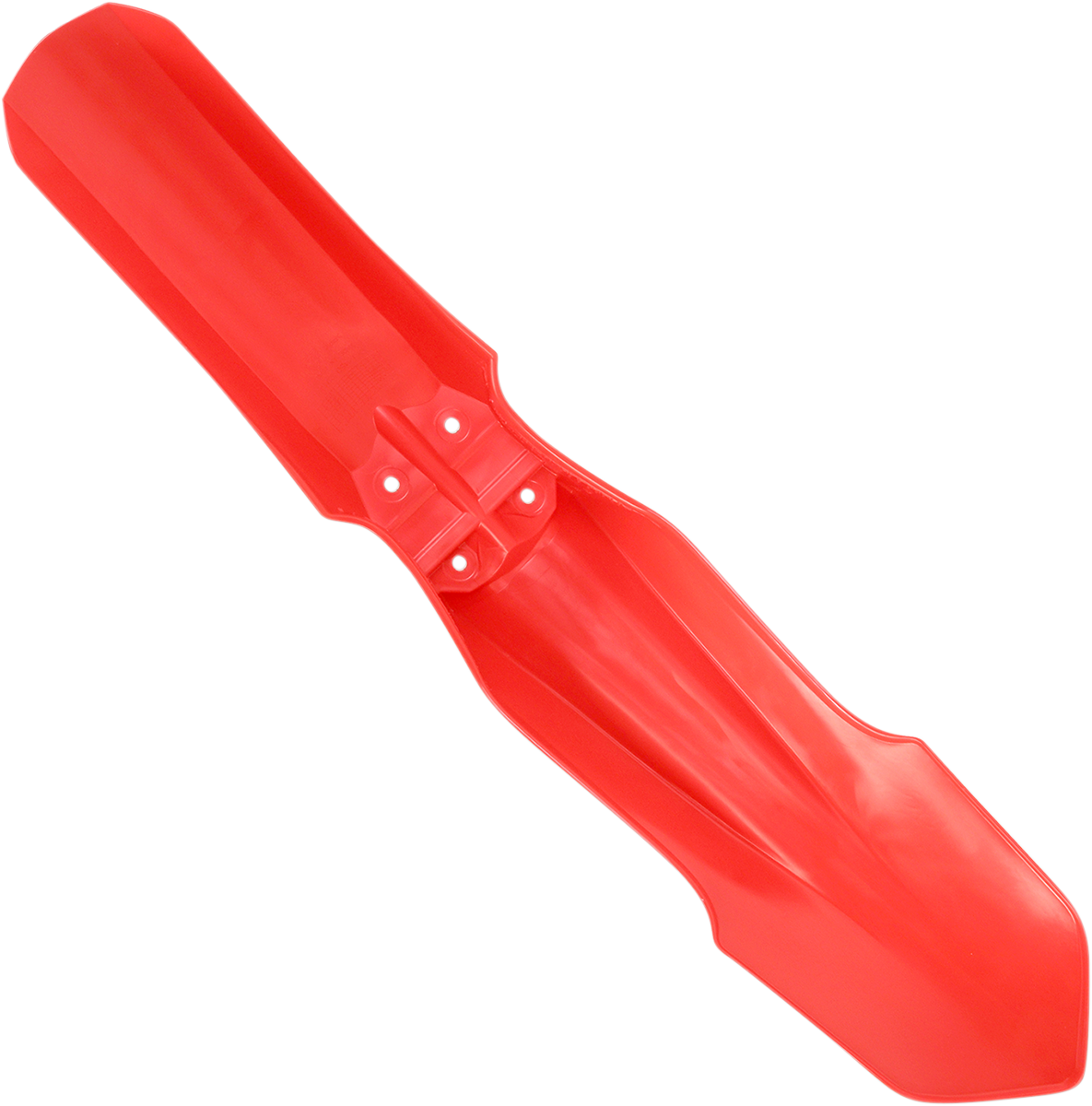 Acerbis red front fender motorcycle body part with brand logo, designed for off-road or motocross bikes.