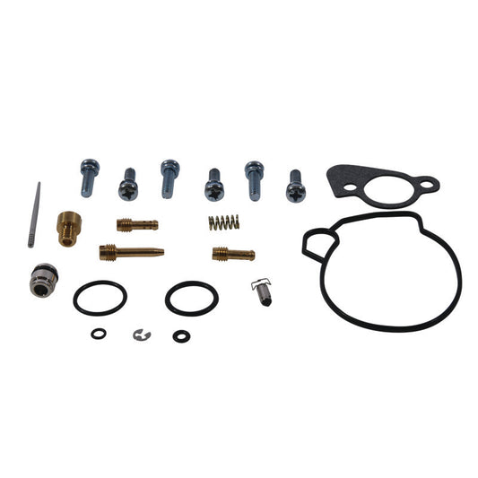 QuadBoss Arctic Cat 90 carburetor repair kit with parts and tools for model 02-04, part number 418062, in a sealed package.