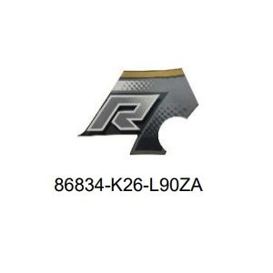 Honda Grom SP left shroud decal with graphic design, part number 86834-K26-L90ZA, for 2024 model motorcycle.