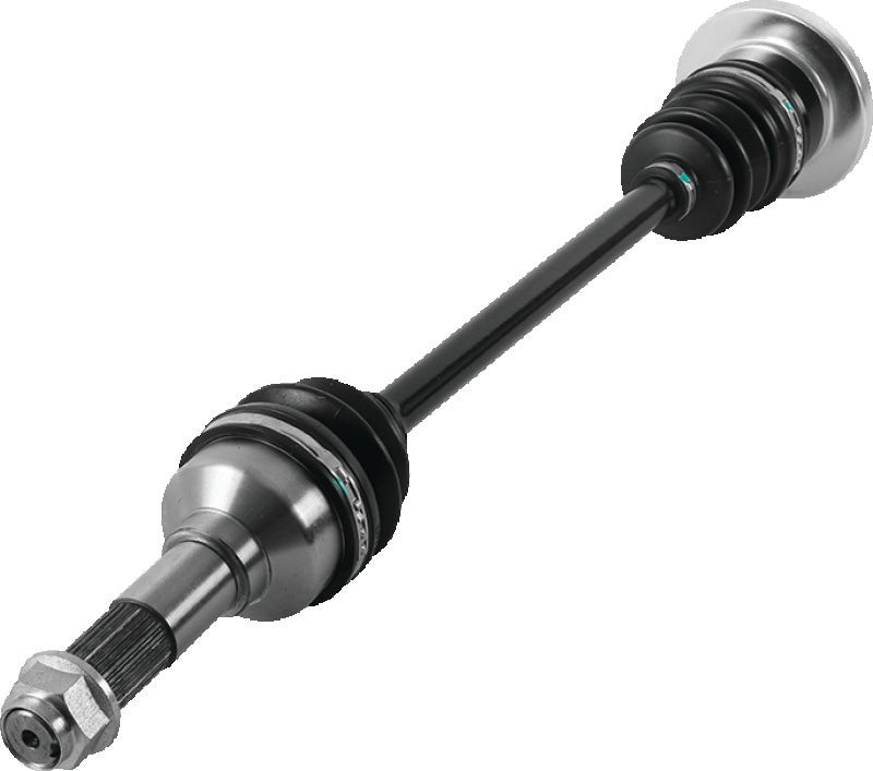 QuadBoss rear right replacement axle for Yamaha YXR450 Rhino 4x4, model years 2006-2009, showing the metal axle component.