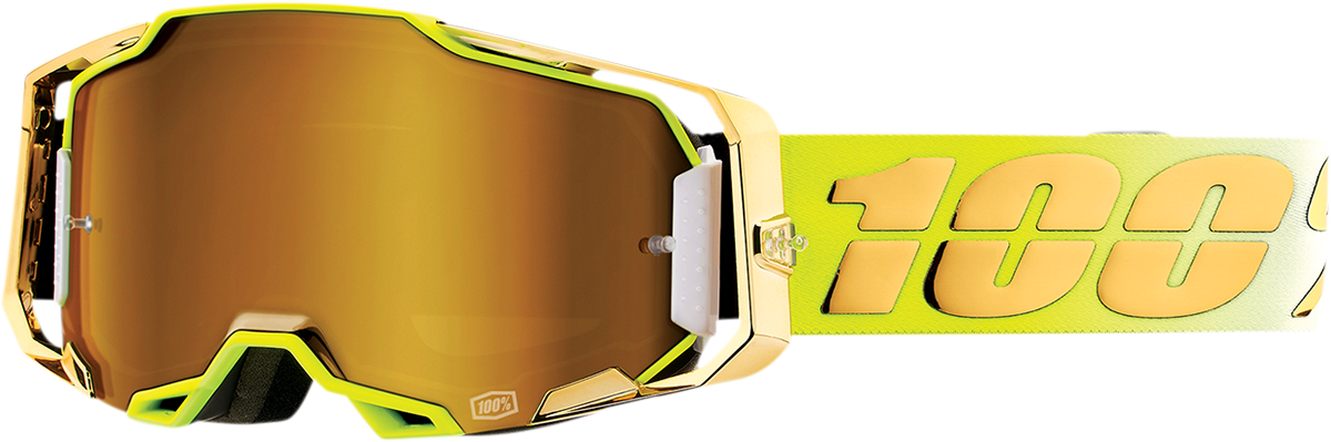 100% Armega Goggles - FeelGood - True Gold 50005-00007 - Howling Moto