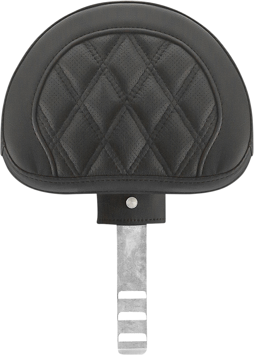 Bill's Exhausts Saddlemens RoadSofa Driver Backrest with lattice stitch for FL 1999-2023, motorcycle seat accessory.