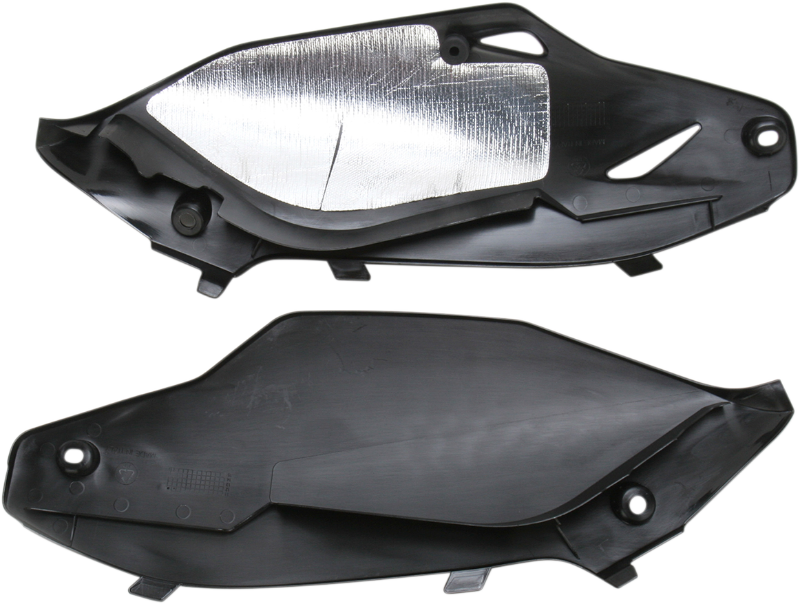 A set of black Acerbis side panels for motorcycle body, with product code 2250420001, displayed on a plain background.