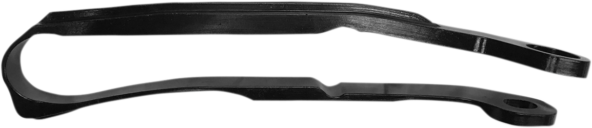 Black Acerbis chain slider for Kawasaki motorcycle, mounted on the bike's body, protecting the chain and swingarm.