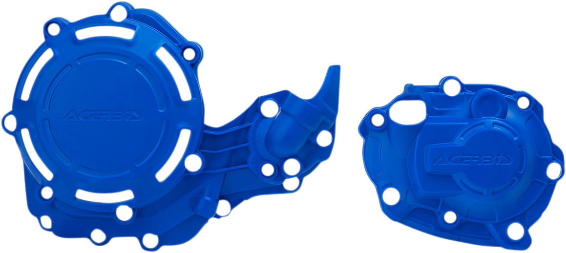 Blue Acerbis X-Power body cover kit for Yamaha motorcycles, designed for durability and a sleek look.