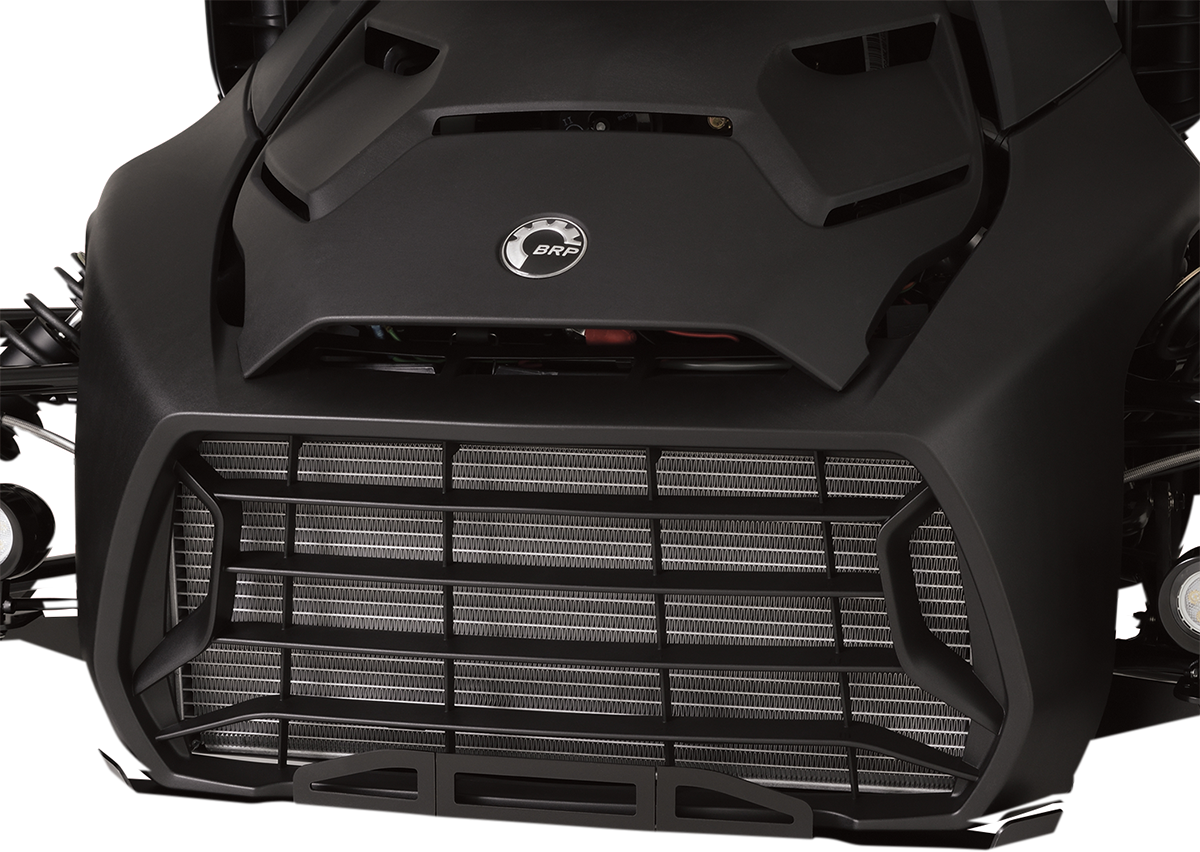 Show chrome engine scuff plate 41-407 by Bill's Exhausts, featuring a polished chrome finish and durable construction.