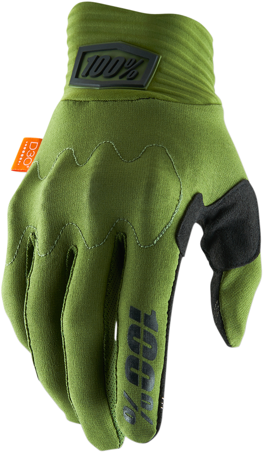 100% Cognito Gloves - Green/Black - Small 10014-00000 - Howling Moto