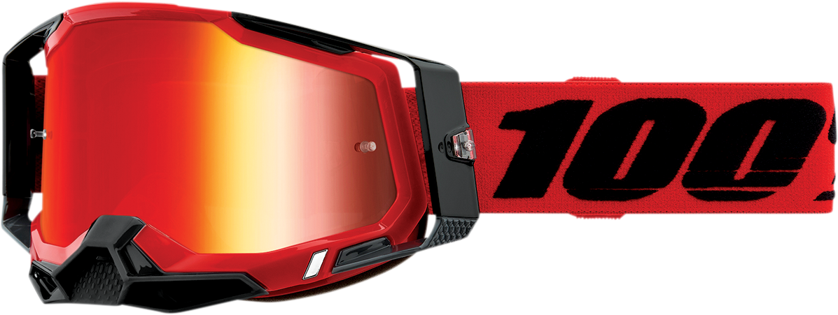 100% Racecraft 2 Goggles - Red - Red Mirror 50010-00003 - Howling Moto