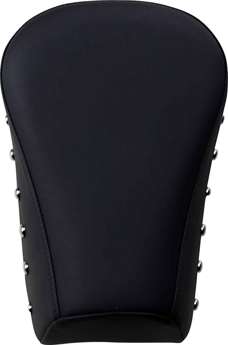 Studded SADDLEMEN Renegade Pillion Pad for Scout Bobber 2018-2023, 9-inch seat replacement with textured surface and decorative studs.