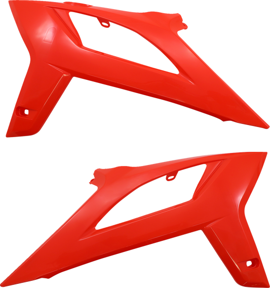 Acerbis OEM red and white full replacement body kit for motorcycles, featuring sleek body panels and custom fit design.