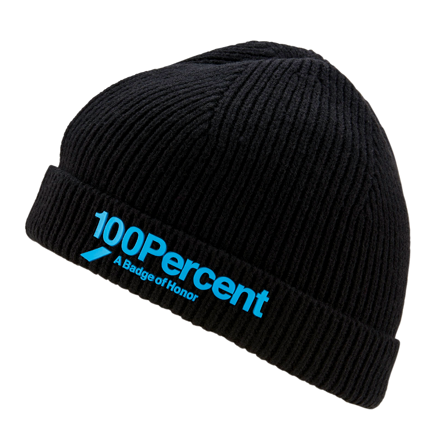Black Bill's Exhausts 100% Echo beanie with folded brim, soft knit fabric, and subtle brand logo embroidery.