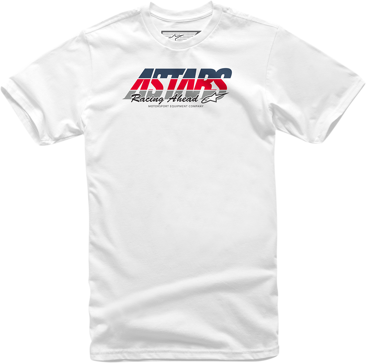 Alpinestars Split Time T-Shirt in white, XL size, featuring the brand logo, casual fit, and soft fabric for comfortable wear.