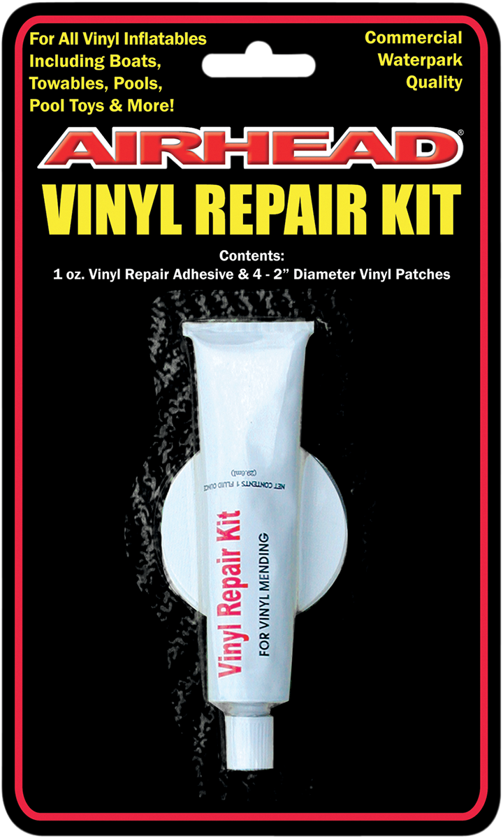 Airhead Sports Group repair kit for towable water tubes, includes patches and tools, by Bill's Exhausts for water sports repairs.