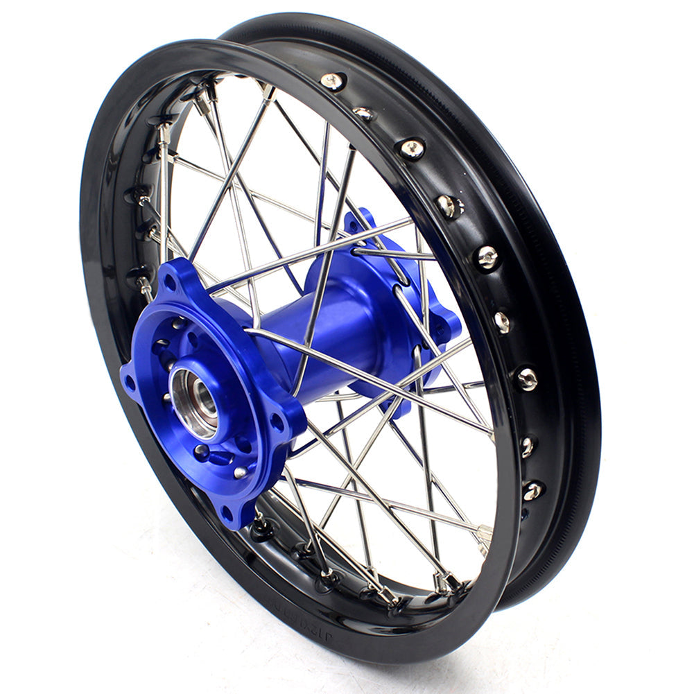 KKE 14 & 12 Kids Wheels Rims Set for YAMAHA YZ65 2018-2023 Blue - Howling Moto