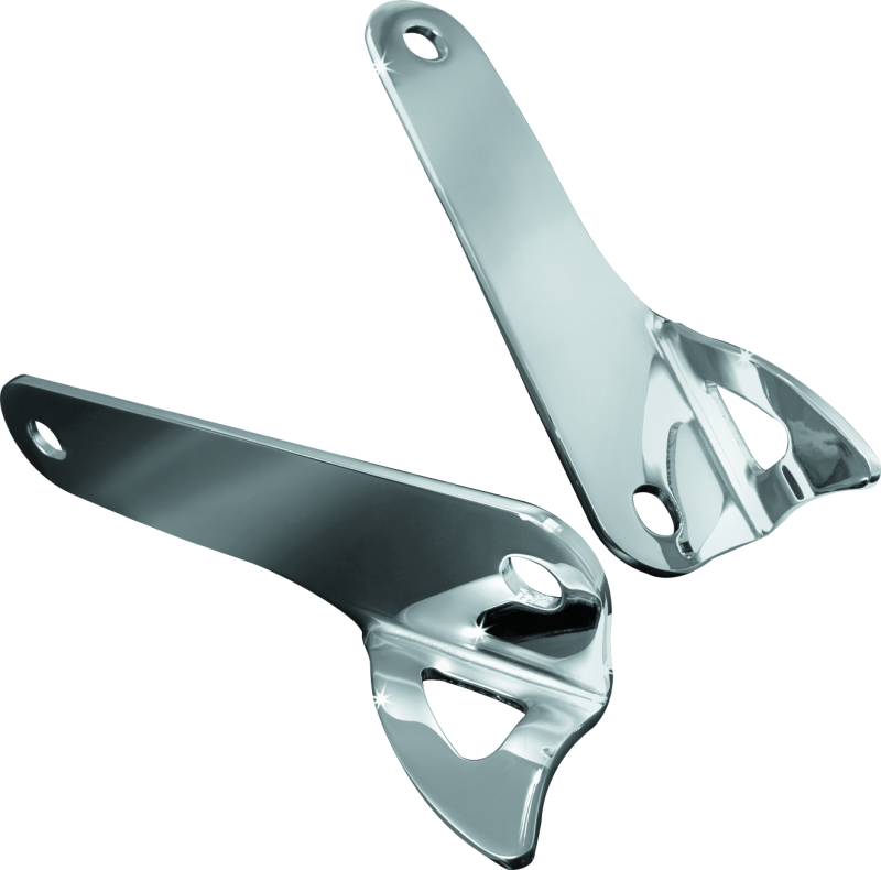 Kuryakyn Teardrop Tie Down Brackets for Harley Davidson FLHX Street Glide and Touring models, showing the brackets attached to motorcycle.