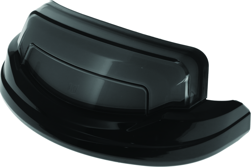 Kuryakyn Tracer Rear Fender Tip Light with smoke lens installed on a Harley Davidson Touring motorcycle.