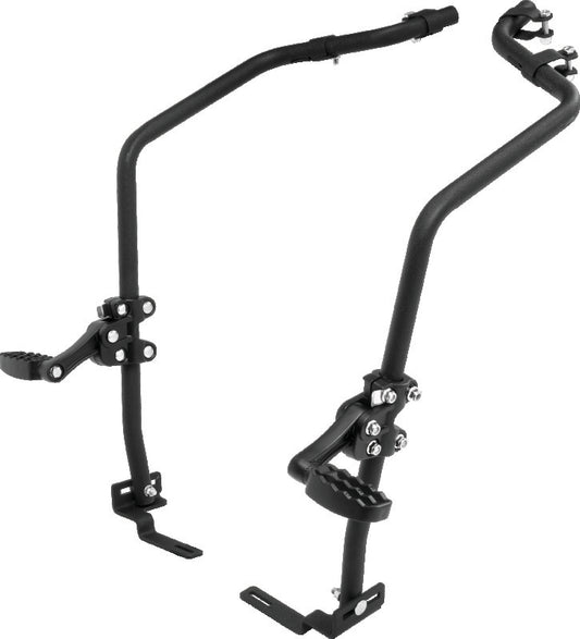 QuadBoss Yamaha YFM700 Grizzly fender protectors set of 2 on ATV, designed for 2016-2024 models, durable plastic construction.