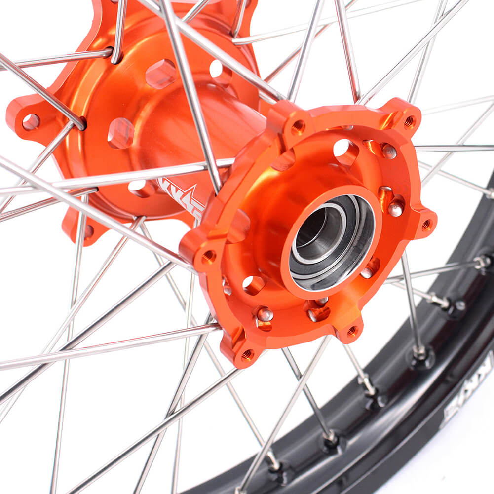 KKE 1.85*19 & 2.15*19 Flat Track Wheels for KTM EXC EXC-F EXC-W 125-530CC 2003-2024 Spoked Rims - Howling Moto