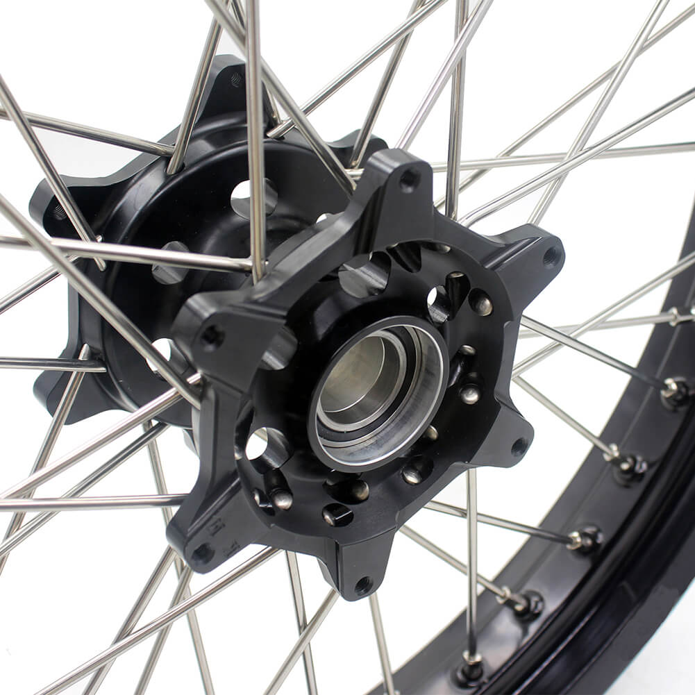 KKE 2.5*19/4.25*17 CUSH Drive Supermoto Wheels Set for KTM 990 950 Adventure 2003-2015