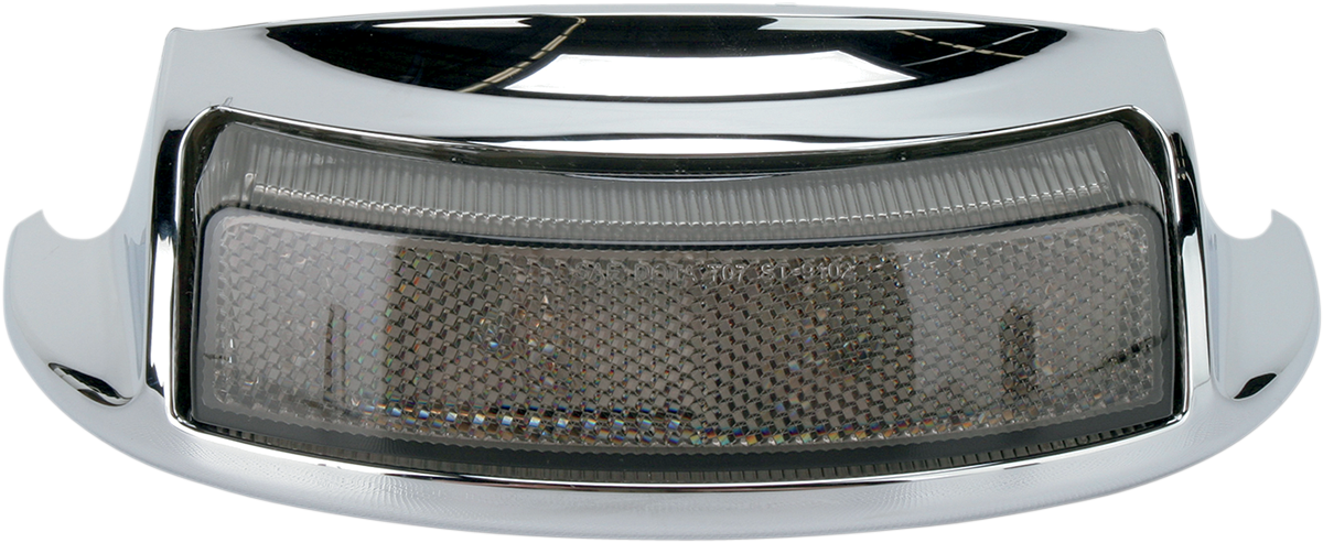 Rear fender tip light by DRAG SPECIALTIES with clear lens and mounting hardware, designed for motorcycle fenders.