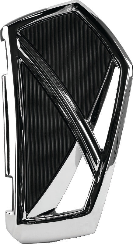 Kuryakyn Phantom Passenger Floorboards for Harley-Davidson 2008-2009, featuring black rubber grips and chrome mounting brackets.