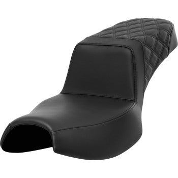 SADDLEMEN Step-Up Seat for Challenger 2020-2024, rear lattice stitch, extended reach, motorcycle seat by Bill's Exhausts