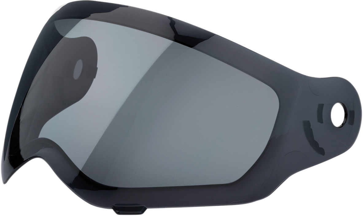 Dark smoke Z1R Range Shield for Z1R motorcycle helmet, aerodynamic design with tinted visor for sun protection