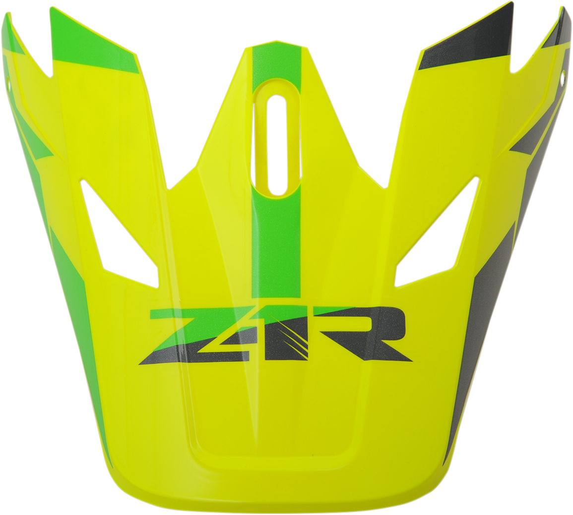 Z1R Z1R Rise Visor Kit in hi-viz yellow, motorcycle helmet accessory, with clear visibility and secure fit