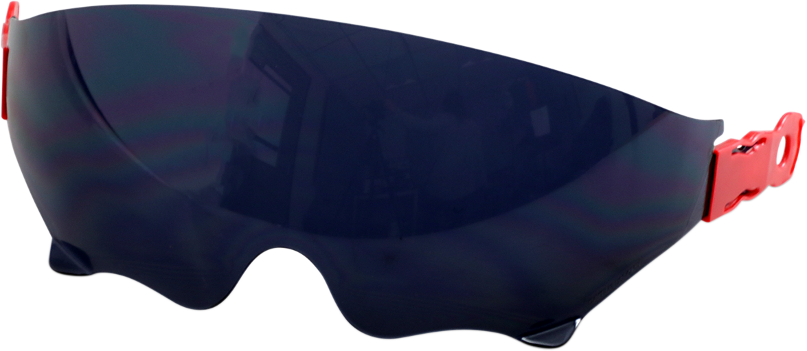 Z1R Saturn SV Sun Visor in smoke color for Z1R Saturn helmets, front view showing tinted visor for sun protection.