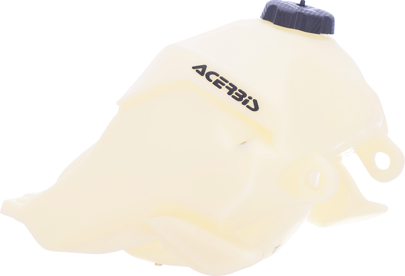 Acerbis natural fuel tank for Honda CRF300L 2021-2023, 3.7 U.S. gallons, shown from the side view with mounting details.