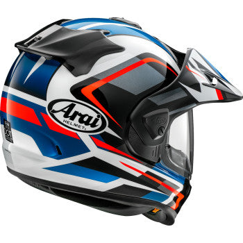Blue ARAI XD-5 Discovery helmet in large size, featuring sleek design and ventilation for motorcycle riding safety.