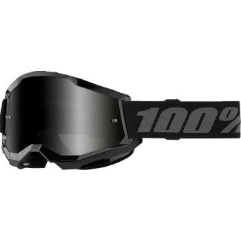 100% Strata 2 Sand Goggle - Black - Smoke 50030-00004 - Howling Moto
