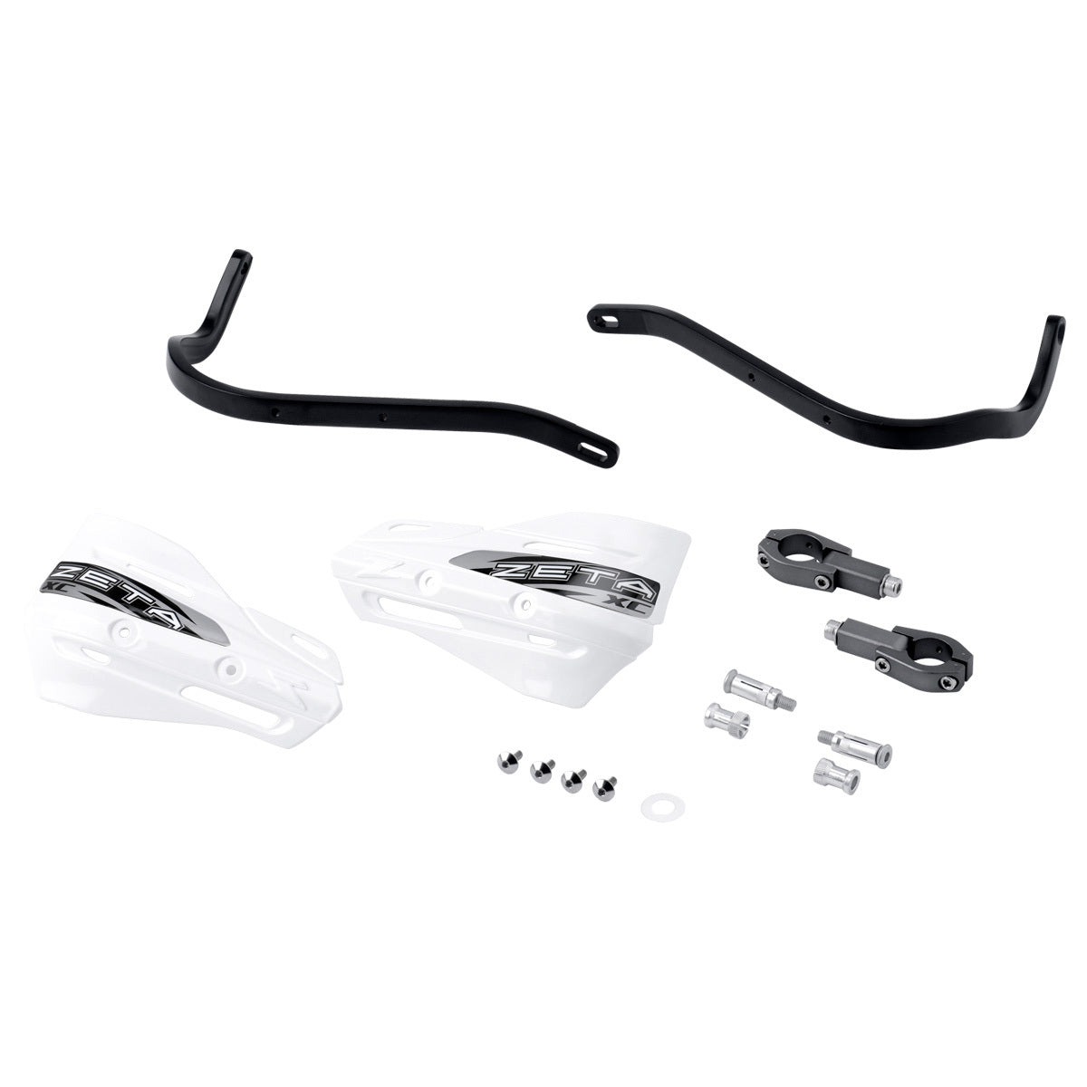 ZETA, ZETA Armor Handguard XC Kit for 28.6mm Handlebar - Black and White