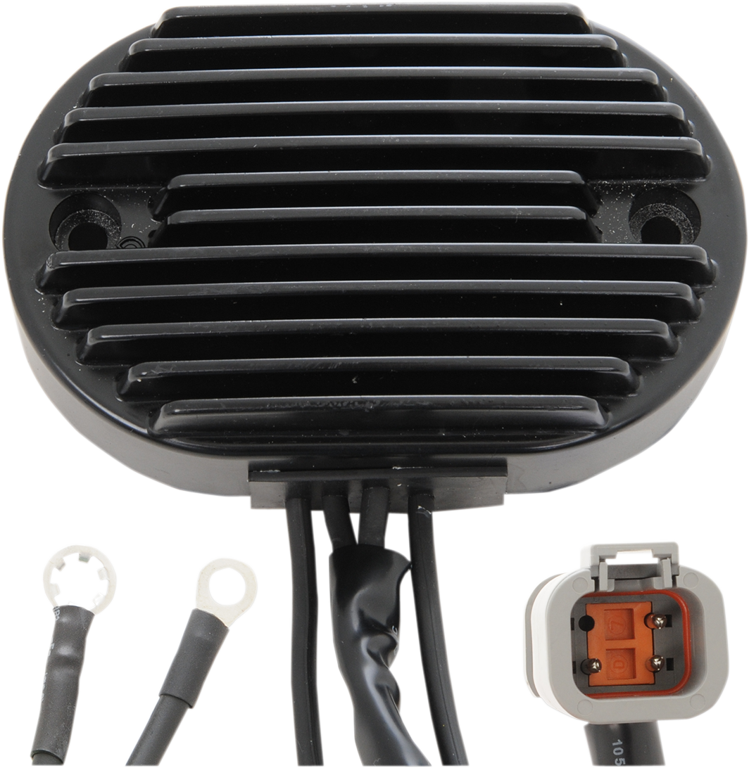 DRAG SPECIALTIES Voltage Regulator for Harley-Davidson FX/FLST 2001-2006, showing the black rectangular component with wiring.