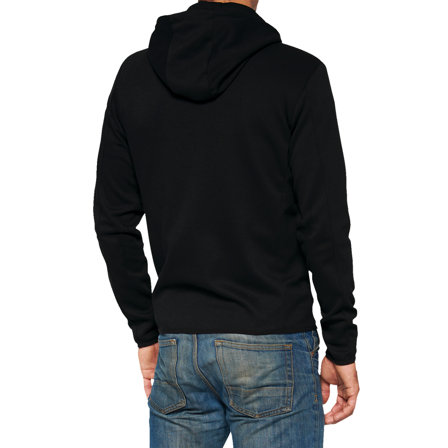 Black Viceroy Tech Zip Hoodie by Bill's Exhausts, small size, front zipper, with hood and casual fit, shown in the image.