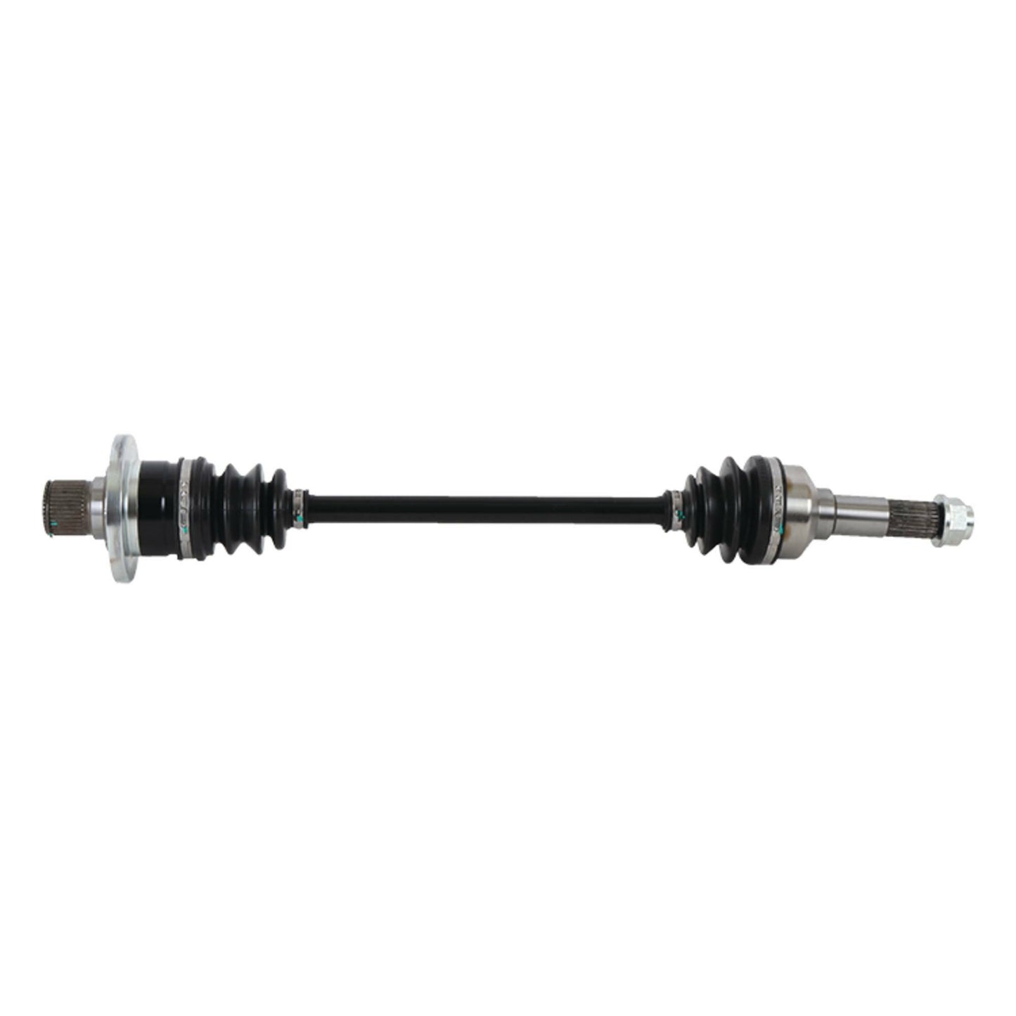 ALL BALLS ABM-YA-8-323 axle for enhanced performance and durability, shown in a close-up of the robust motorcycle axle.