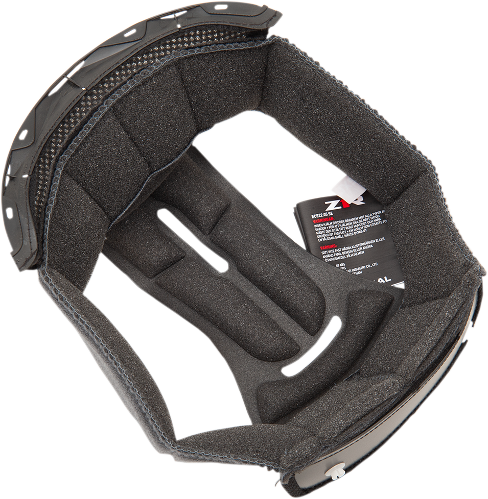 Z1R Jackal helmet liner, small size, 12mm thickness, replacement part for Z1R Z1R Part 0134-2323, shown in gray material