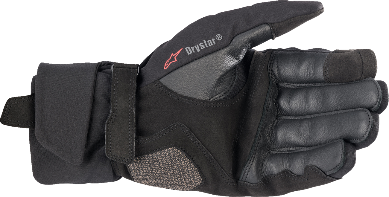 Alpinestars Bogota' DrystarXF gloves in black, medium size, with reinforced knuckles and adjustable wrist straps.