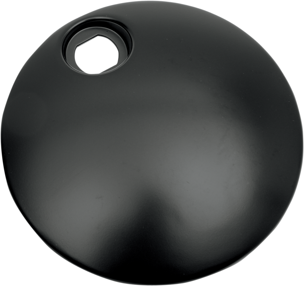 Black DRAG SPECIALTIES fuel tank console door for motorcycles, showcasing the sleek, durable design with mounting hardware included.